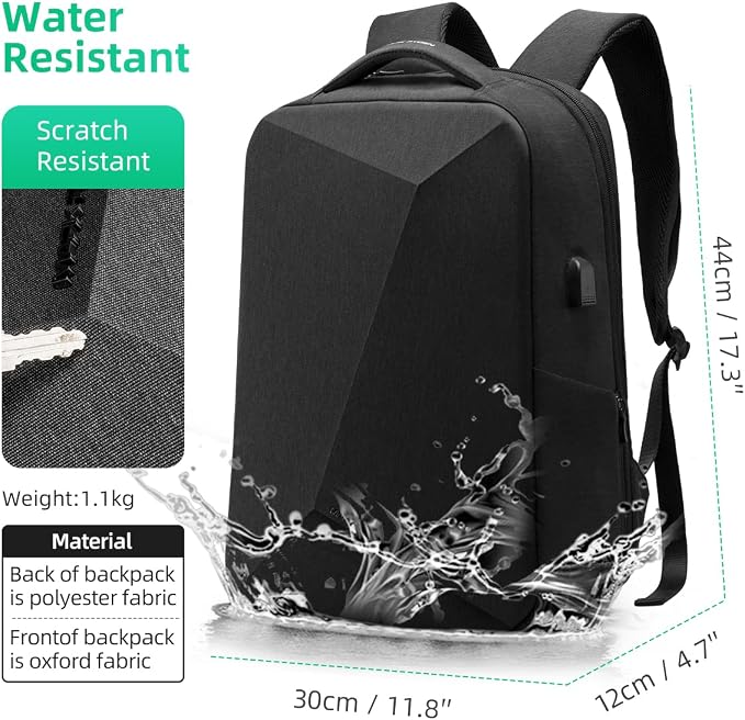MARK RYDEN Anti-Theft Laptop Backpack Men, Waterproof Travel Backpack | Scratch Resistant Shell with TSA Lock & USB Charging Port for Work, Travel, Office, Commuting - Image 6