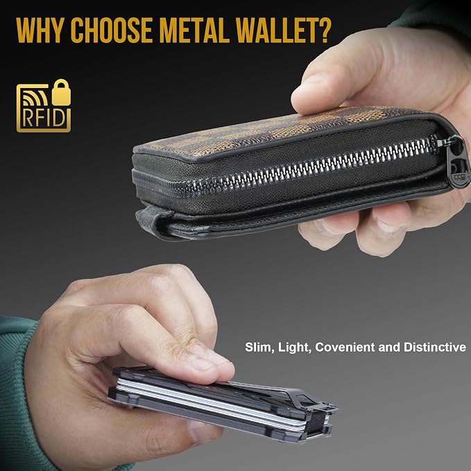 Carbon Fiber Slim Wallet Money Clip RFID Blocking ID Window | Hold UP to 15 card,C-Shaped Quick-Access Card Slot,Front Pocket Slim Fit Design,Lanyard Compatible Badge Holder,Easy Clean - Image 8