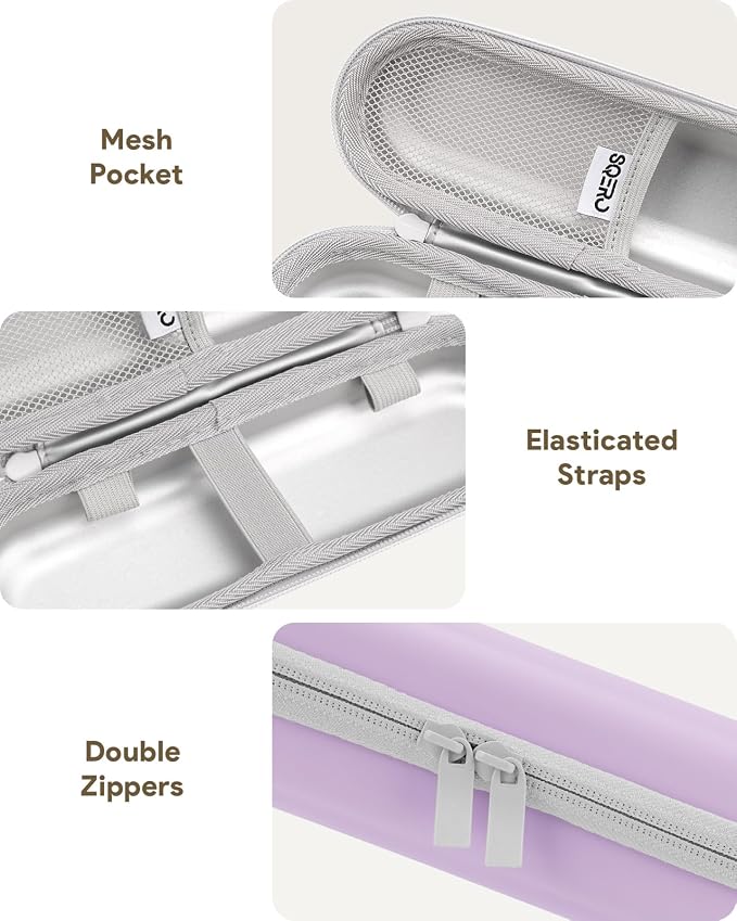 SQERO Electric Toothbrush Travel Case for Oral-B Pro/iO, Philips Sonicare/Aquasonic, Oral B Case for Brush Heads & Accessories, Portable Toothbrush Hard Carry Bag Waterproof PU | Storage for Brush Heads & Accessories, Portable Toothbrush Hard Carry She... - Image 4