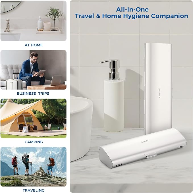 Aluminum Electric Toothbrush Travel Case, 2 in 1 Travel Toothbrush Holder for Oral B/Oral-B Pro 1000 1500 5000 and Most Electric Toothbrush for Traveling, Removable Silicone Liner-Silver - Image 7