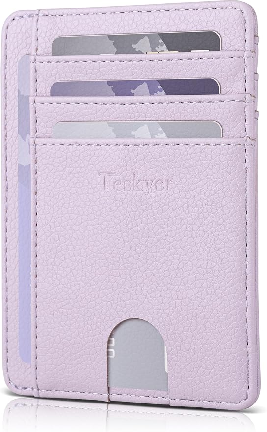Teskyer Slim Minimalist Wallet for Men, RFID Front Pocket Card Holder | Ultra Slim Front Pocket Design, 8 Card Slots, RFID Protection, Smooth Faux Leather for Everyday Carry - Image 8