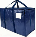 Moving Bags, Extra Large Heavy Duty Family Moving Bags with Reinforced Handles & Visible Window, Zippered Storage Bags for Clothes, Bedding, Dorm Room Essentials, Packing Supplies Alternative to Boxes by Unknown