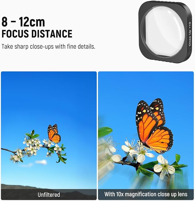NEEWER 10X Macro Lens Compatible with Insta360 Ace Pro/Ace Pro 2, Action Camera Magnification Lens, Not Waterproof, NOT Compatible with Updated Version Redesigned Round Octagonal Lens Guard, LS-C40 - Image 4