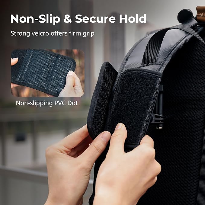 SMALLRIG Backpack Strap Mount w Cage for DJI Osmo Pocket 4P 4 3 | for Action 6/5 Pro/4/Nano, for Insta360 X5/4/3/Ace Pro 2, for GoPro 13/12/11, with Ball Head Action Cam Adapter Base - 6051 - Image 3