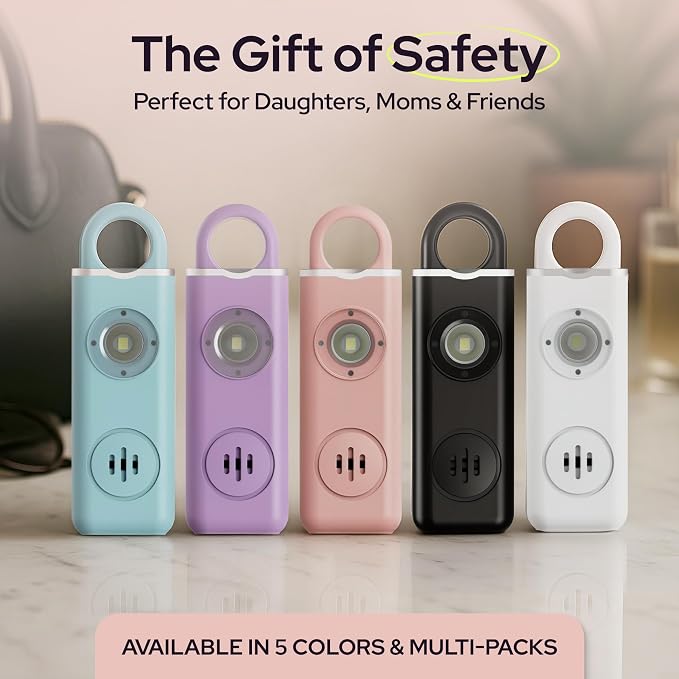 Rechargeable Personal Alarm Keychain for Women, 130dB, USB-C Charging, Pink | 130dB Loud Siren, LED Light, Carabiner Clip, Low Battery Alert, TSA Safe, Self Defense Whistle Alternative - Image 8