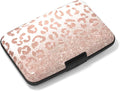 Rimilak Aluminuml Credit Card Holder,Pink Leopard | Mini Credit Card Wallet RFID Blocking Slim Metal Hard Case for Women Men by Rimilak