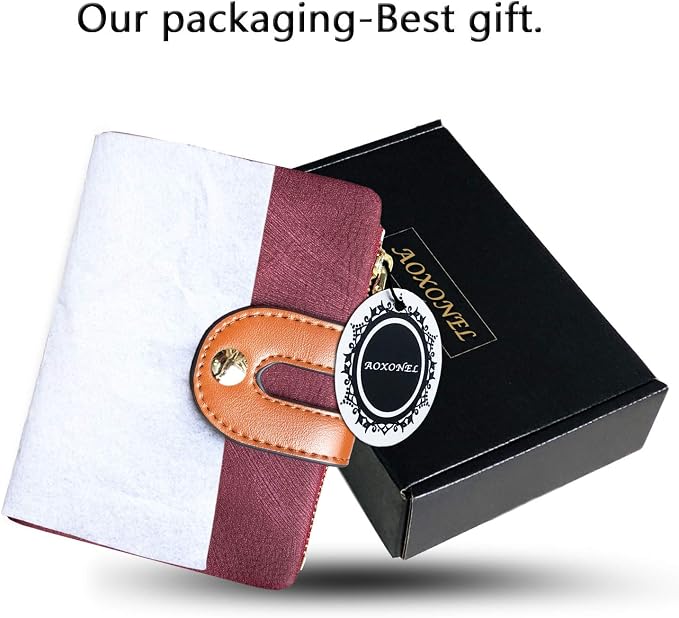 AOXONEL Women's Rfid Small Bifold Leather Wallet Ladies Mini Zipper Coin Purse id card Pocket,Slim Compact Thin - Image 7