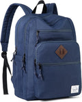 VASCHY School Backpack for Men, Unisex Large Bookbag Schoolbag Casual Daypack for High School/College/Teens/Travel/Work Blue by Vaschy