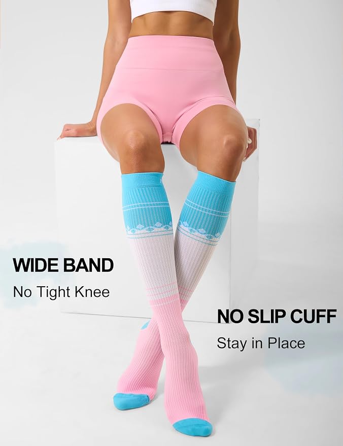 FITRELL 3 Pairs Compression Socks for Women and Men 20-30mmHg-Circulation Support Socks - Image 4