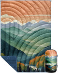Puffy Camping Blanket,Large Camp Blanket Outdoor Camping Quilt Waterproof | Lightweight Printed Warm Packable Down Alternative Blanket for Camping,Traveling, Stadium, Hiking, Picnics by hotkoko