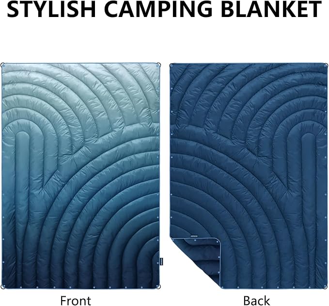 Camping Blanket,Puffy Blanket Lightweight Packable Camping Blanket Outdoor Blanket for Camping,Traveling, Stadium, Hiking, Picnics - Image 2