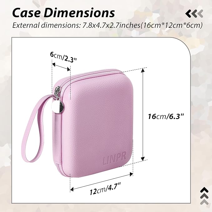 Portable Charger Case, Tech Pouch Travel Organizer, L, Light Purple | Hard Shell Electronic Storage for MacBook Power Adapter, Magic Mouse, Charging Cords, Power Bank Laptop Accessories - Image 2