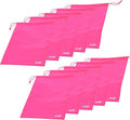 Cosmos 10 Pcs Travel Shoe Bags Shoe Organizer Pouch Storage String Bags for Travel Trip Carrying Packing, Dust-proof Non-Woven Fabric in Drawstring, 13.75" x 11" (Hot Pink) by Unknown