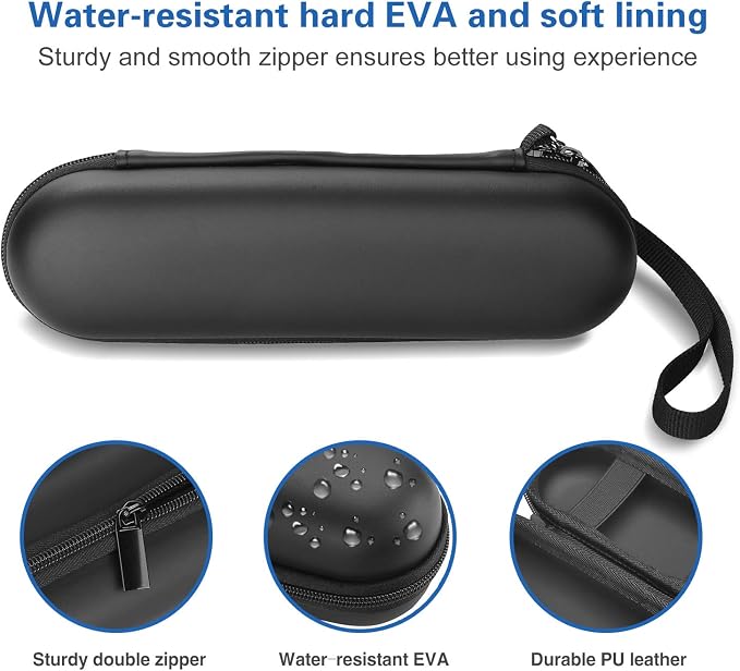 ProCase Toothbrush Travel Case for Oral-B & Sonicare -Black | Fits Oral-B Pro/IO Series & Sonicare, Hard EVA Cover, Storage Bag Holder with Mesh Pocket - Image 6