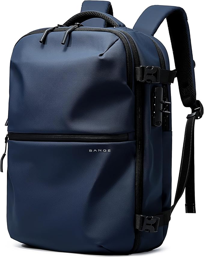 BANGE Travel Backpack with TSA lock version can hold 15.6 inch Laptop suitable Daily Commute and Overnight Flight Approved Anti-theft Bag by BANGE