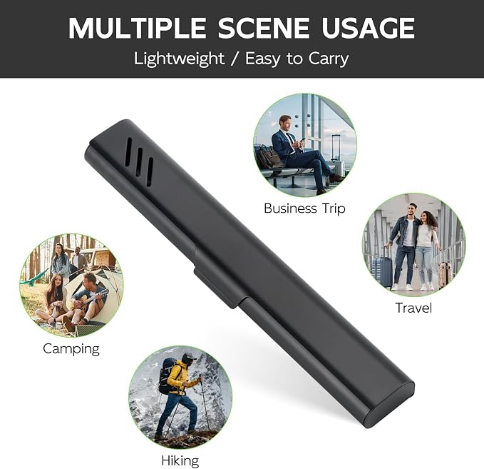 Travel Toothbrush Case, 2Pack Portable Toothbrush Holders, Durable Aluminum Toothbrush Storage Box, Small Breathable Manual Toothbrush Container for Traveling, Camping, Business Trip - Black - Image 7