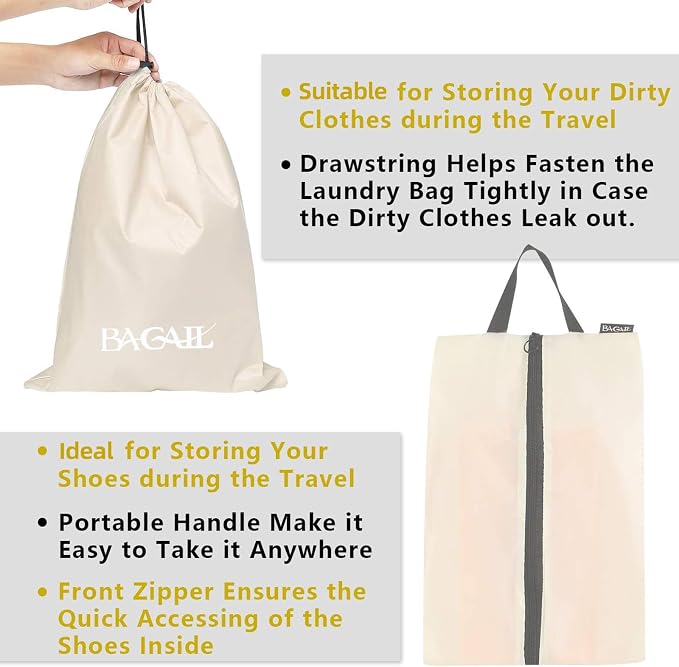 BAGAIL 8 Set/9 Set Packing Cubes Luggage Packing Organizer for Travel, Suitcase Packing Bags for Travel Accessories - Image 4
