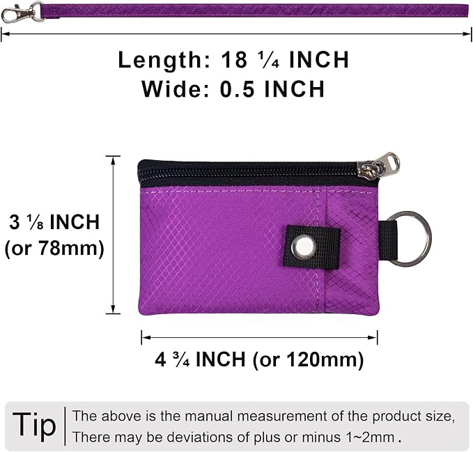 CHENSPRX Minimalist RFID Blocking Small Wallet with ID Window,WaterResistant Zip Id Case Wallet with Lanyard Keychain for Cards,Cash,Travel,Women,Men - Image 5