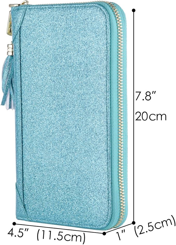 Easyoulife Credit Card Holder Wallet Womens Zipper Leather Case Purse RFID Blocking - Image 5