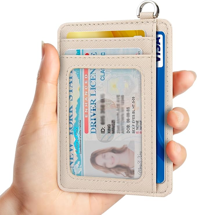 Slim Minimalist Front Pocket Wallet, RFID Blocking Credit Card Holder Wallet with Detachable D-Shackle for Men Women - Image 3
