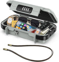 LOFICOPER Portable Safe Box, 4 Digit Combination Security Case, Waterproof Travel Lock Box, Small Beach Safe with Removable Chain, for Sports, Travel, Home, Office, Grey by LOFICOPER