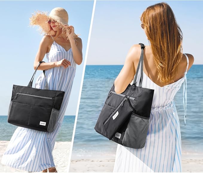 G4Free Beach Bag, Waterproof Sandproof Beach Tote Bag, Large Capacity Foldable for Women - Image 2