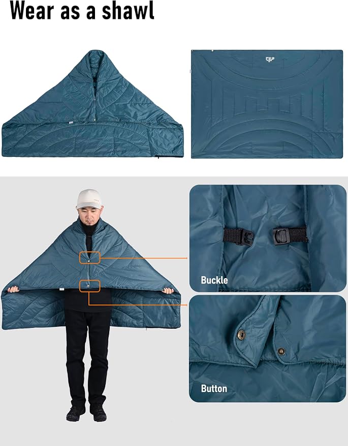 3M Thinsulate Insulation Warm Camping Blanket Ultralight Compact - Image 4