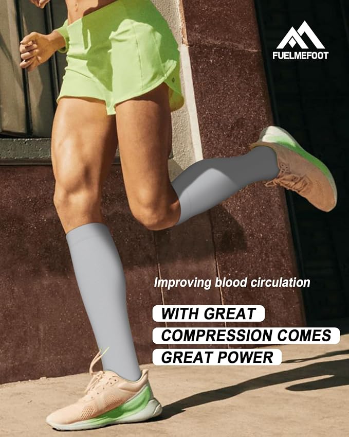 6 Pairs Compression Socks for Women & Men 15-20mmHg Knee High Socks | Graduated Compression Socks Supports Circulation, Ideal for Nurses Pregnancy, Travel, Flying, Running & Daily Wear - Image 2
