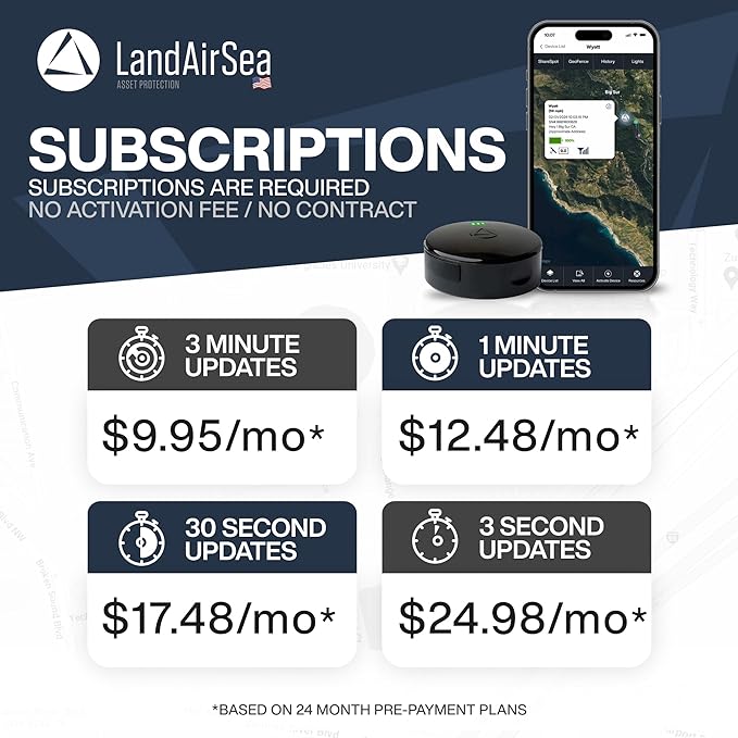 LandAirSea 54 GPS Tracker (Premium Edition) - Long Battery, Magnetic, & Waterproof. Global GPS Tracker for Vehicles. Made in the USA from Domestic & Imported Parts. Subscription is Required. - Image 5