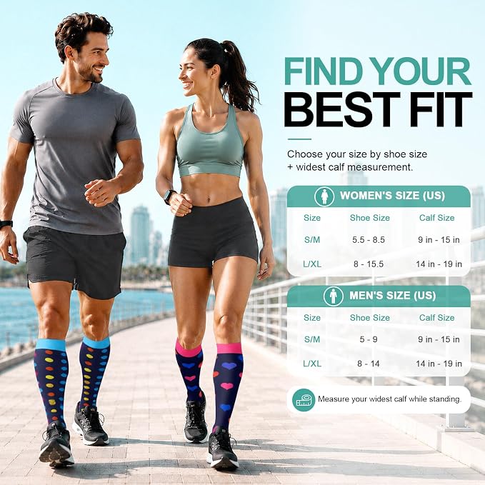 3 Pack Medical Compression Sock-Compression Sock For Women and Men Circulation -Best for Running,Nursing,Athletic Sports - Image 6
