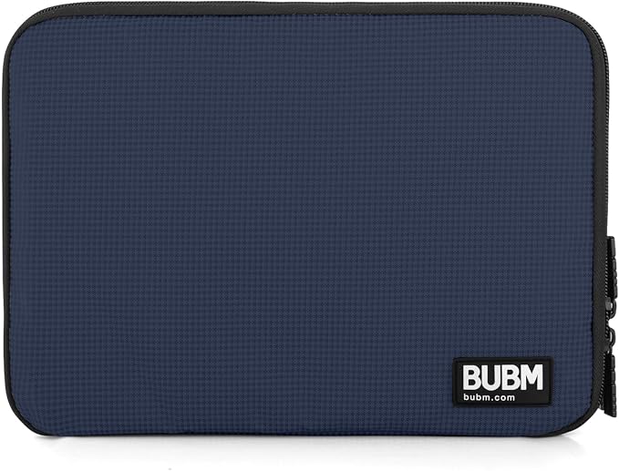 BUBM Double Layer Electronics Organizer, Travel Gadget Bag for Cables, Memory Cards, Flash Hard Drive and More, Fit for iPad or Tablet(up To 9.7")--Large, Dark Blue | Travel Gadget Bag For Cables, Memory Cards, Flash Hard Drive and More, Fit For iPad o... - Image 8