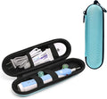 Nincha Compact Electric Toothbrush Travel Case, EVA Protective Storage Bag for Philips Sonicare/Oral-B, Waterproof Portable Carrying Case with Mesh Pocket & Elastic Bands (Cyan) by Nincha