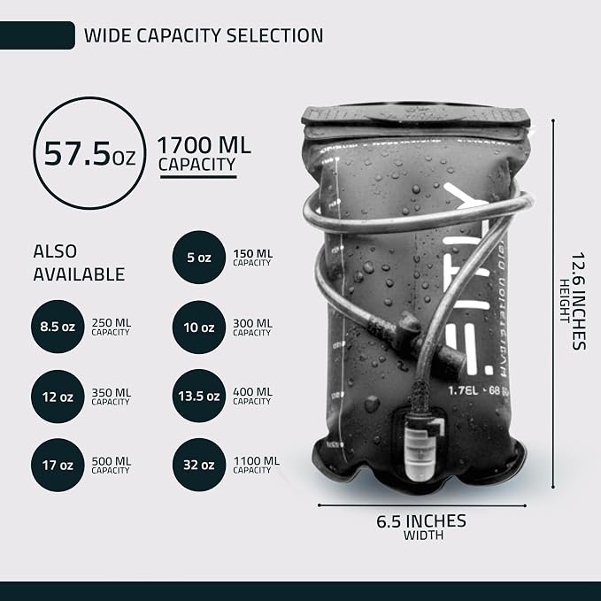 FITLY Soft Flask - Shrink As You Drink Soft Water Bottle for Hydration Pack - Folding Water Bottle Ideal for Running, Hiking, Cycling, Climbing & Rigorous Activity - Image 2