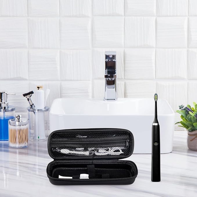 Hooqict Electric Toothbrush Travel Case for Oral-B Pro 1000, 2000, 3000, 3500, 1500 Travel Toothbrush Case Holder with Mesh Pocket Cover Protection, Protective Storage Bag Toothbrush Carrier - Image 5