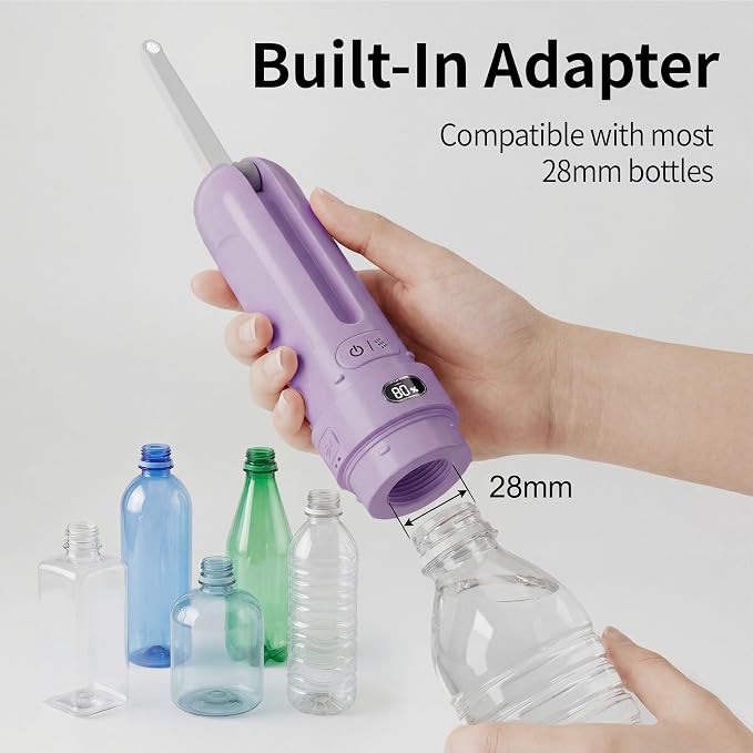 Portable Bidet for Travel,Personal Hygiene Sprayer Bottle for Women Men | Mobile Bidet Portable for Toilet,Electric Handheld High-Pressure Foldable USB-C Battery-Powered - Image 8