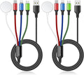 2Pack Multi Charging Cable for Apple Watch Charger 4 in 1 Travel Essentials RV Camping Essentials USB C/L/Micro Compatible with iWatch Series 11-1/iPhone 17/16/15/Android Airplane Gadgets-4FT by ChargeBeyondPowerWithin