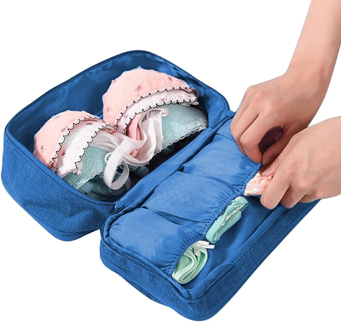 Portable Underwear Bra Storage Bag Waterproof Travel Organizers Multi-Layer Toiletry Packing Cube - Image 6