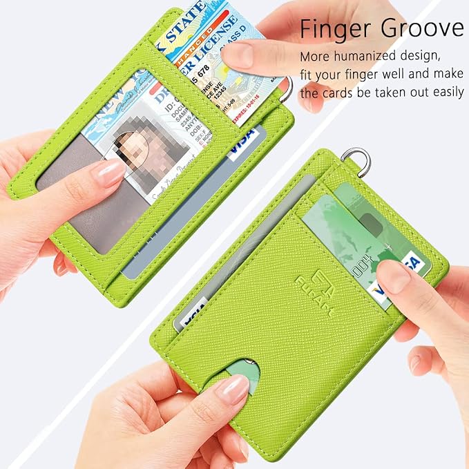 FurArt Slim Minimalist Wallet RFID Credit Card Holder for Men | slim minimalist compact rfid id window thin - Image 3