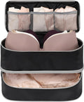 Cambond Travel Underwear Organizer Bag - Bra Organizers for Luggage | Fits A to 36D, 4-in-1 Soft Double Layer, Compression Zip Design, Expandable Compartments Keep Clothes Sorted, Luggage Tidy by Cambond