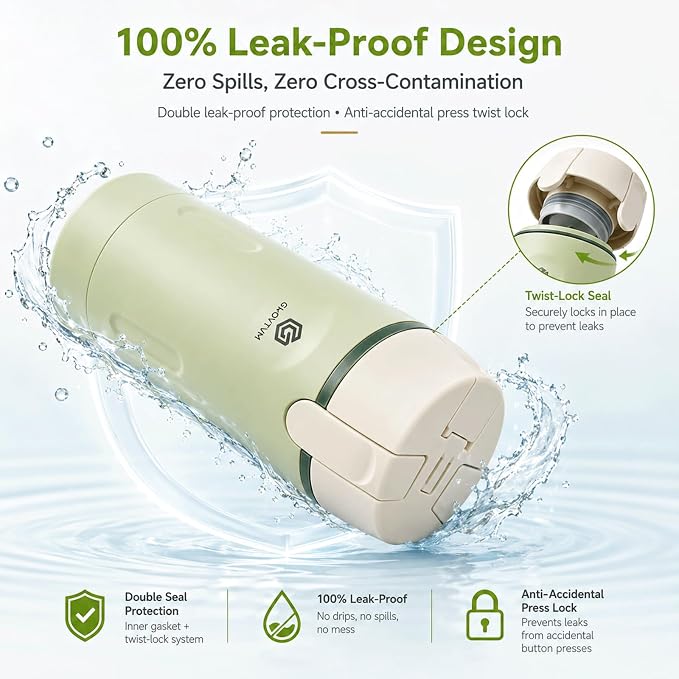 4 in 1 Travel Dispenser Bottle Four One Items Toiletry Containers Shampoo for Toiletries 4in -1 Soap 4-in-1 Leak Proof Rotatable Setpump Creams Sized TSA Refillable Lotion Cosmetic to Fill (White) - Image 4