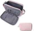 BAGSMART Toiletry Bag for Men, Travel Toiletry Organizer Dopp Kit Water-resistant Shaving Bag for Toiletries Accessories, Door Room Essentials,Pink-medium by BAGSMART