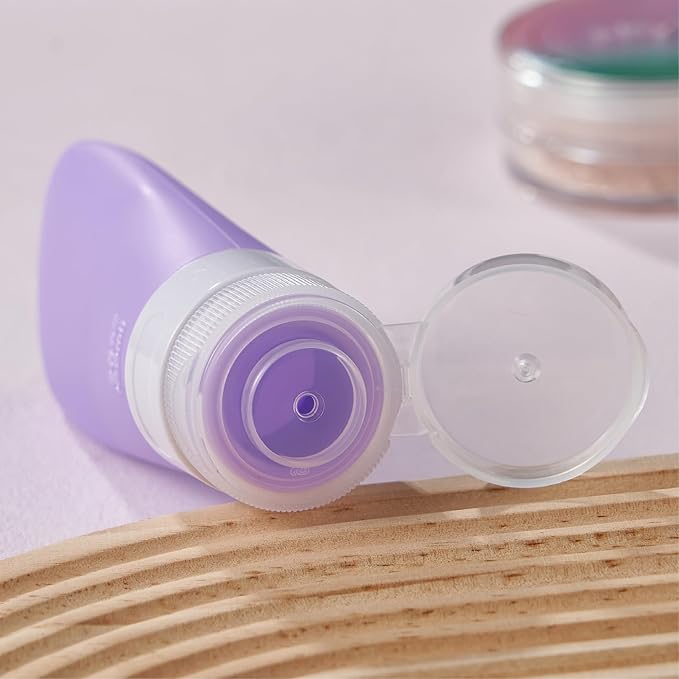 INSFIT Travel Bottles for Toiletries, TSA Approved 3oz Travel Size Containers, BPA Free Leak Proof Squeezable Silicone Tubes for Shampoo Conditioner Lotion Body Wash with Labels - Image 2
