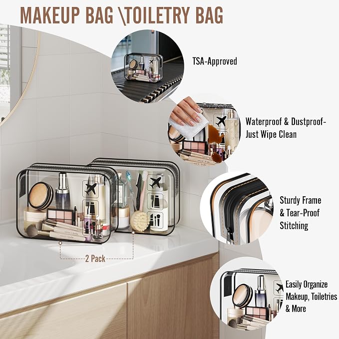 Veken 9 Set Packing Cubes for Travel,Anti-Wrinkle Buckled Suitcase Organizer with Shoe,Toiletry,Makeup Bag,Carry On Luggage Bag with 99+ Count Mesh Holes for Airplane & College Dorm Essentials - Image 3