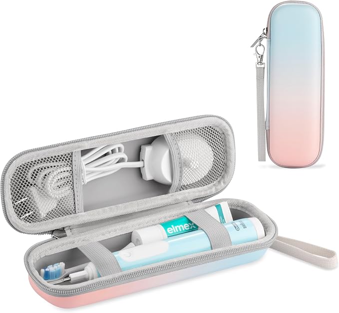 Toothbrush Travel Case for Oral B/Oral-B Pro 1000 1500 5000 7000 7500 9600/ Philips Sonicare 4100 5100 1100 6100 5300 Electric Toothbrush, Portable Hard Protective Storage Bag (Gradient) by TUNYINSH