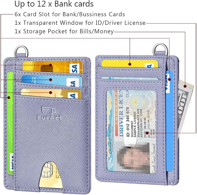 FurArt Slim Minimalist Wallet RFID Credit Card Holder for Men | slim minimalist compact rfid id window thin - Image 6