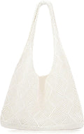COOKOOKY Crochet Beach Tote bag Summer Beach Bag for Women Aesthetic Mesh Tote Bag Hippie Bag Knit Bag by COOKOOKY