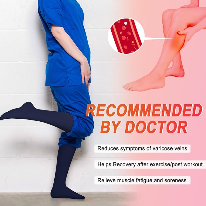 4 Pairs Compression Socks for Women Circulation-Best Support for Nurses,Running,Athletic,Travel - Image 2