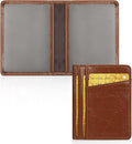 Unaone Slim Minimalist Wallet - Premium Leather Card Holder RFID Blocking Card Case with 8 Card Slots and 2 ID Window, Crackle Brown by Unaone