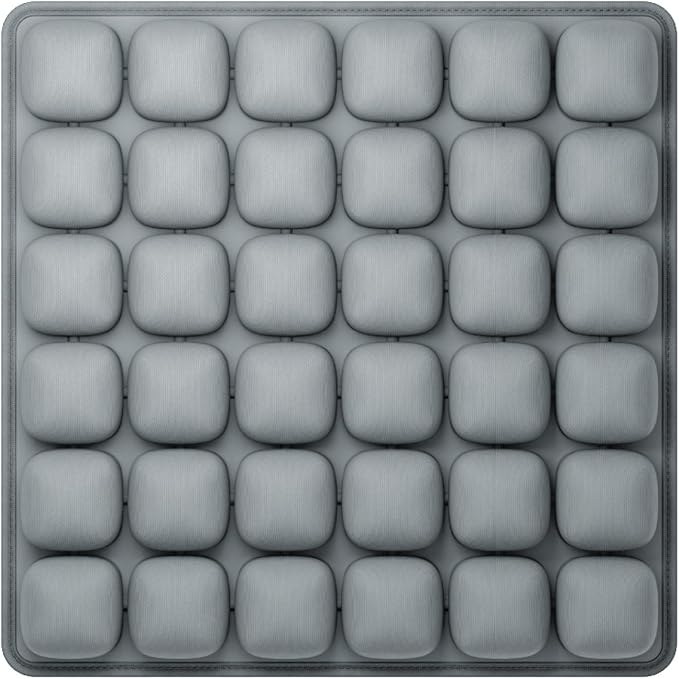 Sondor Travel Cushion, Comfortable 3D Inflatable Seat Cushion for Hemorrhoid and Tailbone Pain Relief, Optimal Support for Long Sitting in Car, Air Travel, Office Chairs Etc (36-Grey Point Cushion) by HighQualityFlagship