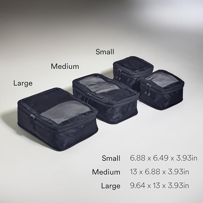 ANTLER - Compression Packing Cubes for Travel, Luggage Organiser for Suitcases or Bags, Travel Accessories, Set of 4, Navy Blue - Image 3